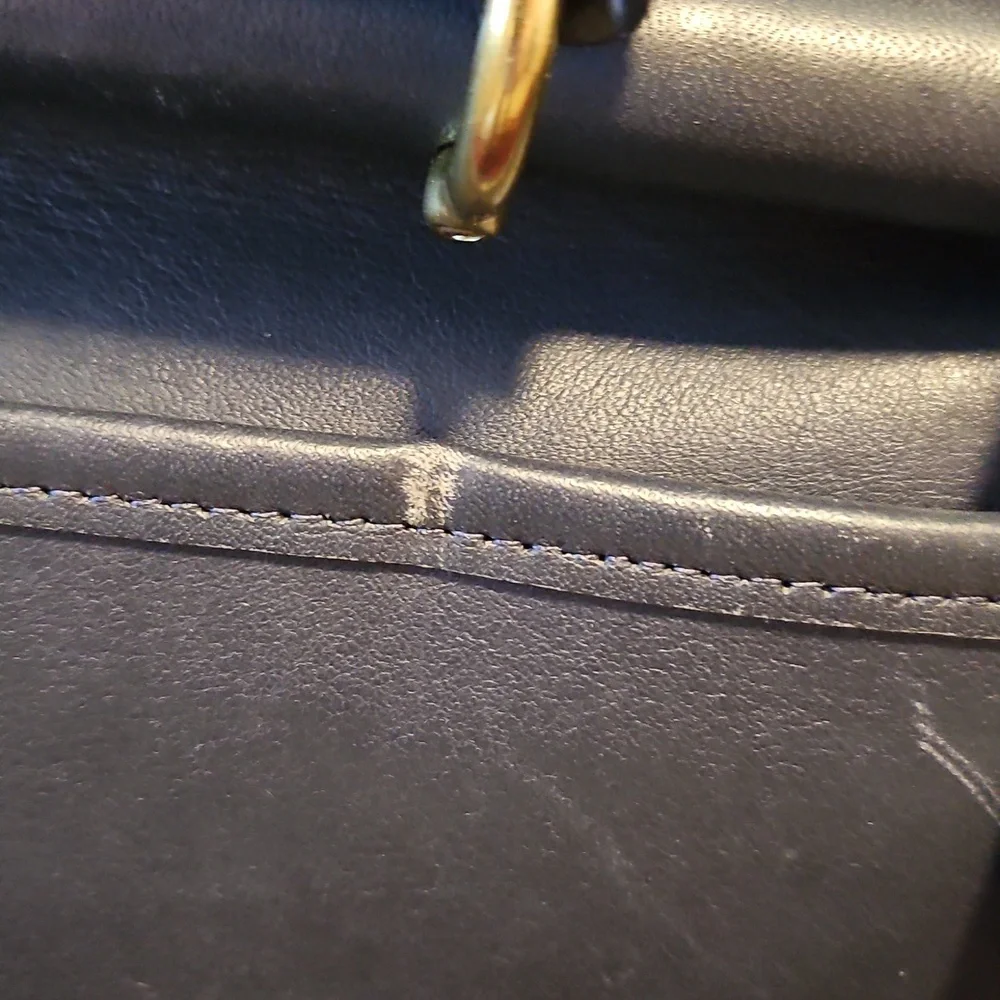 Vintage Coach Blue Leather Handbag - Picture 8 of 16